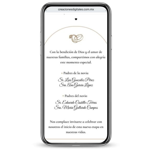 Invitación Boda modelo 1 - Image 2